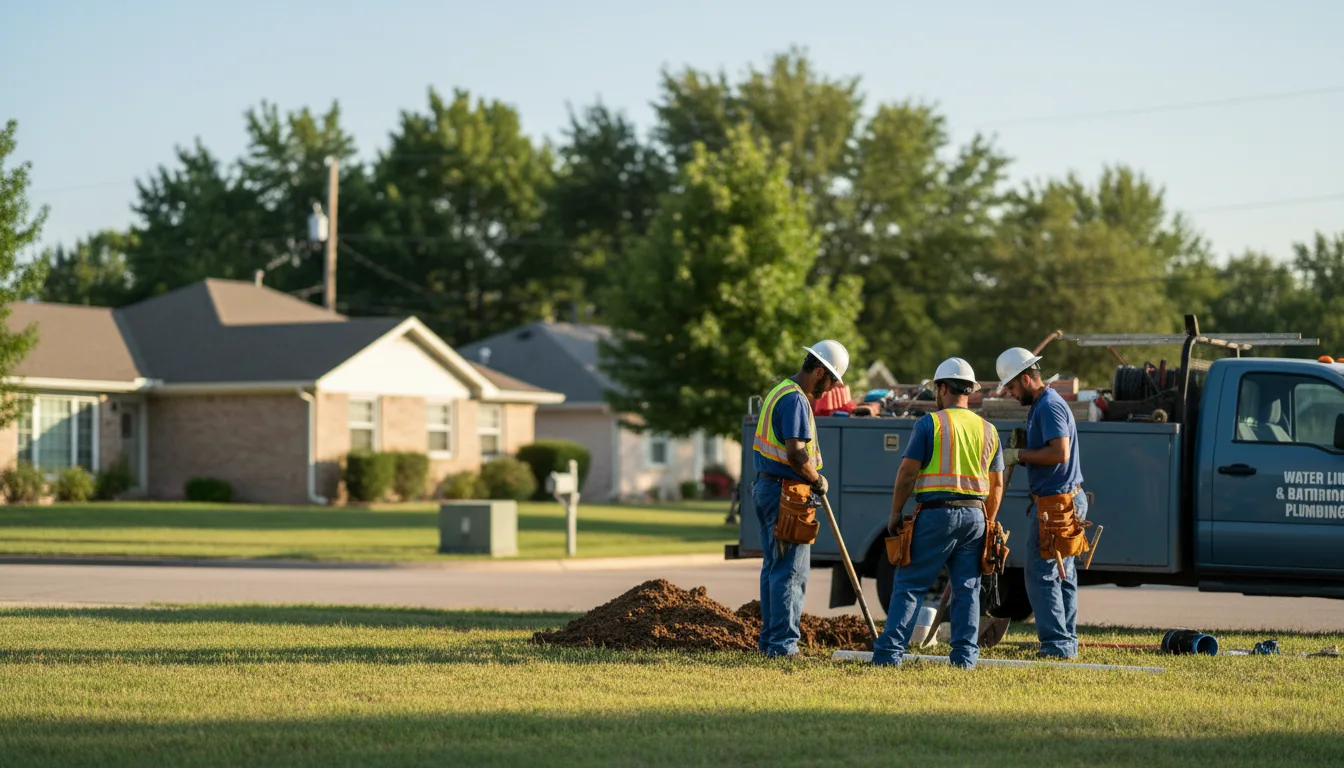 Residential water line and bathroom plumbing service in Dedham, MA